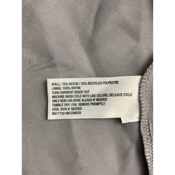 Wild Fable Gray Iridescent Satin Maxi Dress Adjustable Spaghetti Strap Small - Picture 12 of 12